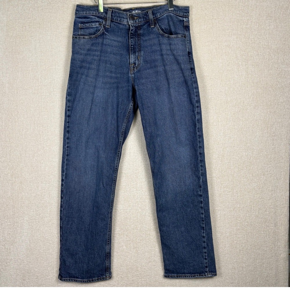 Goodfellow Mens Relaxed Fit Jeans Blue Medium Wash 5-Pocket 33x30.5 (Tag 34x32)